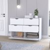 Dresser Curio, Four Drawes, White Finish