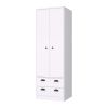 Westminster 2-Door 2-Drawer Armoire with Hanging Rod White