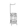 ID USA 223097 Toilet Paper Holder Stand Black