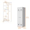 Lakewood Double Door and 1-Drawer Armoire White