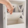Waterproof Single Door Two Tier Bathroom Cabinet White