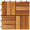 Decking Tiles 11.8"x11.8" Acacia Set of 30
