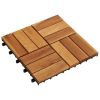 Decking Tiles 11.8"x11.8" Acacia Set of 30