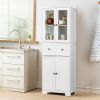 FCH MDF Spray Paint 4 Doors 1 Pump Bathroom Cabinet White