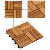 Decking Tiles 11.8"x11.8" Acacia Set of 30