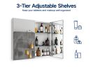 [PICK UP ONLY ] Frameless 2 Doors with 4 Adjustable Shelves both for Surface Recessed Medicine Cabinet