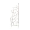 Benzara Classic Free standing Metal Toilet Paper Holder, Off White
