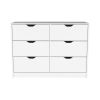 Dresser Curio, Four Drawes, White Finish