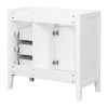36" Bathroom Vanity without Sink; Cabinet Base Only; Bathroom Cabinet with Drawers; Solid Frame and MDF Board; White