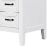 36" Bathroom Vanity without Sink; Cabinet Base Only; Bathroom Cabinet with Drawers; Solid Frame and MDF Board; White