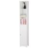 FCH One Door & Three Layers Bathroom Cabinet White