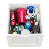 Single Door Bathroom Storage Cabinet with 4 Drawers White