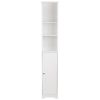 FCH One Door & Three Layers Bathroom Cabinet White