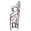 Benzara Classic Free standing Metal Toilet Paper Holder, Bronze