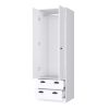 Westminster 2-Door 2-Drawer Armoire with Hanging Rod White