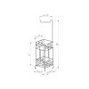 ID USA 223095 Toilet Paper Holder Stand White