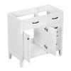 36" Bathroom Vanity without Sink; Cabinet Base Only; Bathroom Cabinet with Drawers; Solid Frame and MDF Board; White