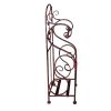 Benzara Classic Free standing Metal Toilet Paper Holder, Bronze