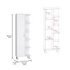 Crovie Linen 63-inch High Bathroom Cabinet Storage Cabinet with Four Open Shelves