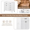 36" Bathroom Vanity without Sink; Cabinet Base Only; Bathroom Cabinet with Drawers; Solid Frame and MDF Board; White