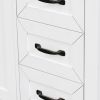 36" Bathroom Vanity without Sink; Cabinet Base Only; Bathroom Cabinet with Drawers; Solid Frame and MDF Board; White