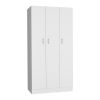 DEPOT E-SHOP Westbury Wardrobe Armoire with 3-Doors and 2-Inner Drawers, White