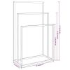 Freestanding Towel Rack Black 18.9"x9.4"x31.1" Iron