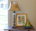 Slant Transitional Bell Faux Leather Softback Lampshade with Washer Fitter, 424-Antique Parchment