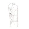 Benzara Classic Free standing Metal Toilet Paper Holder, Off White
