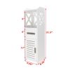 Waterproof Single Door Two Tier Bathroom Cabinet White