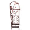Benzara Classic Free standing Metal Toilet Paper Holder, Bronze