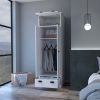Lakewood Double Door and 1-Drawer Armoire White