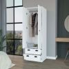 Westminster 2-Door 2-Drawer Armoire with Hanging Rod White