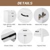 36" Bathroom Vanity without Sink; Cabinet Base Only; Bathroom Cabinet with Drawers; Solid Frame and MDF Board; White