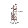 Benzara Classic Free standing Metal Toilet Paper Holder, Bronze