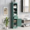 Tall Bathroom Cabinet;  Freestanding Storage Cabinet with Drawer;  MDF Board;  Adjustable Shelf