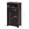 Bathroom Cabinet with 2 Doors and Shelf Bathroom Vanity black-AS