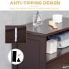 Bathroom Cabinet with 2 Doors and Shelf Bathroom Vanity black-AS