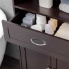 Bathroom Cabinet with 2 Doors and Shelf Bathroom Vanity black-AS