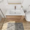 30" Wall Mounting Bathroom Vanity With Gel Sink